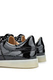 Tamer Tanca Kadın Hakiki Deri Siyah Rugan Sneakers & Spor Ayakkabı 1037 001-13 BN AYK Y24 SIYAH RGN