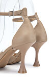 Tamer Tanca Kadın Hakiki Deri Camel Topuklu Sandalet 33 0528 BN SNDLT Y24 CAMEL DR
