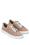 Tamer Tanca Kadın Hakiki Deri Pudra Süet Sneakers & Spor Ayakkabı 33 1200 BN AYK Y24 PUDRA SUET