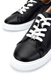 Tamer Tanca Kadın Hakiki Deri Siyah Deri Sneakers & Spor Ayakkabı 33 1200 BN AYK Y24 SIYAH DR