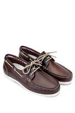 Tamer Tanca Erkek Hakiki Deri Kahverengi/Beyaz Casual Ayakkabı 496 B3620 ERK AYK Y24 BROWN/WHITE