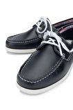 Tamer Tanca Erkek Hakiki Deri Lacivert/Beyaz Casual Ayakkabı 496 B3620 ERK AYK Y24 NAVY/WHITE