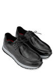 Tamer Tanca Erkek Hakiki Deri Siyah Deri Casual Ayakkabı 537 3435 ERK AYK Y24 SIYAH DR
