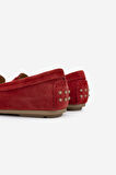 Valmenti Laisa Kadın Kırmızı Süet Hakiki Deri Loafer Ayakkabı 540 1250 BN AYK Y24