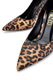 Tamer Tanca Kadın Vegan Leopar Stiletto Ayakkabı 909 9000 BN AYK SK23/24 LEOPAR