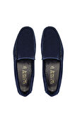Daniele Lepori Erkek Hakiki Deri Lacivert Süet Loafer Ayakkabı 1018 01 ERK AYK Y24 BLU SUEDE