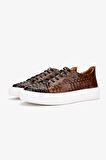 Valmenti Erkek Hakiki Deri Taba Sneakers & Spor Ayakkabı 537 3442 ERK AYK Y24 TABA YLN