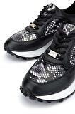 Tamer Tanca Kadın Hakiki Deri Siyah Sneakers & Spor Ayakkabı 231 2904-24 BN AYK Y24 SIYAH/BEYAZ