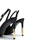 Tamer Tanca Kadın Vegan Siyah/Leopar Stiletto 1007 9028 BN SNDLT Y24 SIYAH/LEOPAR