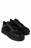 Tamer Tanca Erkek Hakiki Deri Siyah Sneakers & Spor Ayakkabı 352 21416 ERK AYK SK24-25 SIYAH