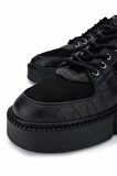 Tamer Tanca Erkek Hakiki Deri Siyah Sneakers & Spor Ayakkabı 352 21416 ERK AYK SK24-25 SIYAH