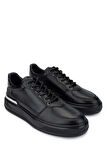 Tamer Tanca Erkek Hakiki Deri Siyah Sneakers & Spor Ayakkabı 352 21327 ERK AYK SK24-25 SIYAH NAPPA