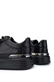 Tamer Tanca Erkek Hakiki Deri Siyah Sneakers & Spor Ayakkabı 352 21327 ERK AYK SK24-25 SIYAH NAPPA
