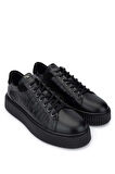 Tamer Tanca Erkek Hakiki Deri Siyah Sneakers & Spor Ayakkabı 352 21224 ERK AYK SK24-25 SIYAH