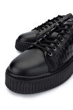 Tamer Tanca Erkek Hakiki Deri Siyah Sneakers & Spor Ayakkabı 352 21224 ERK AYK SK24-25 SIYAH