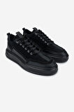 Valmenti Erkek Hakiki Deri Siyah Sneakers & Spor Ayakkabı 352 21188 ERK AYK SK24-25 SIYAH