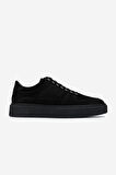 Valmenti Erkek Hakiki Deri Siyah Nubuk Sneakers & Spor Ayakkabı 352 21217 ERK AYK SK24-25 SIYAH NBK