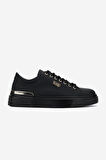 Valmenti Erkek Hakiki Deri Siyah Sneakers & Spor Ayakkabı 352 21223 ERK AYK SK24-25 SIYAH MAT