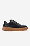Valmenti Erkek Hakiki Deri Siyah Sneakers & Spor Ayakkabı 352 21346 ERK AYK SK24-25 SIYAH NAPPA
