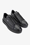 Valmenti Erkek Hakiki Deri Siyah Floter Sneakers & Spor Ayakkabı 352 21348 ERK AYK SK24-25 SIYAH FLTR