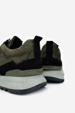 Valmenti Erkek Hakiki Deri Siyah/Haki Sneakers & Spor Ayakkabı 352 21362 ERK AYK SK24-25 SIYAH/HAKI