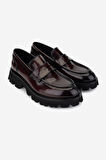 Valmenti Erkek Hakiki Deri Bordo Loafer Ayakkabı 381 20228 ERK AYK SK24-25 BORDO ACMA