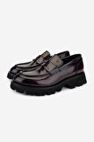Valmenti Erkek Hakiki Deri Bordo Loafer Ayakkabı 381 20228 ERK AYK SK24-25 BORDO ACMA