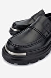 Valmenti Erkek Hakiki Deri Siyah Analin Loafer Ayakkabı 381 20353 ERK AYK SK24-25 SIYAH ANL