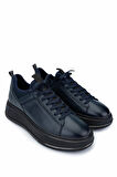 Tamer Tanca Erkek Hakiki Deri Lacivert Sneakers & Spor Ayakkabı 381 20550 ERK AYK SK24-25 LACI ANL