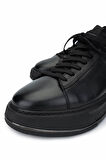 Tamer Tanca Erkek Hakiki Deri Siyah Analin Sneakers & Spor Ayakkabı 381 20550 ERK AYK SK24-25 SIYAH ANL