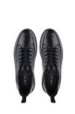 Tamer Tanca Erkek Hakiki Deri Siyah Analin Sneakers & Spor Ayakkabı 381 20548 ERK AYK SK24-25 SIYAH ANL