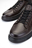 Tamer Tanca Erkek Hakiki Deri Kahverengi Sneakers & Spor Ayakkabı 381 20548 ERK AYK SK24-25 KAHVE ANL