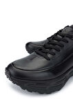 Tamer Tanca Erkek Hakiki Deri Siyah Antik Sneakers & Spor Ayakkabı 381 20378 ERK AYK SK24-25 SIYAH ANTIK
