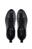 Tamer Tanca Erkek Hakiki Deri Siyah Antik Sneakers & Spor Ayakkabı 381 20378 ERK AYK SK24-25 SIYAH ANTIK