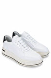 Tamer Tanca Erkek Hakiki Deri Beyaz Sneakers & Spor Ayakkabı 381 20549 ERK AYK SK24-25 BEYAZ
