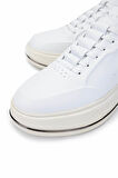 Tamer Tanca Erkek Hakiki Deri Beyaz Sneakers & Spor Ayakkabı 381 20549 ERK AYK SK24-25 BEYAZ