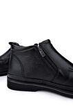 Tamer Tanca Erkek Hakiki Deri Siyah Floter Casual Bot 374 TNC-06 ERK BOT SK24-25 SIYAH FLTR