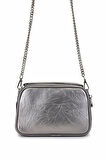 Tamer Tanca Kadın Vegan Metalik Omuz Çanta 921 26889 BN CANTA SK24-25 PEWTER