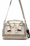 Tamer Tanca Kadın Vegan Bej Omuz Çanta 921 26898 BN CANTA SK24-25 BEIGE