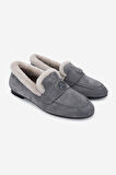 Valmenti Kadın Hakiki Deri Loafer Ayakkabı 1046 3426-1 BN AYK SK24-25 VZN YRM SUET/KURK