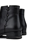 Tamer Tanca Kadın Hakiki Deri Siyah Analin Casual Bot 322 2152703 BN BOT SK24-25 SIYAH ANL