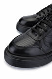 Tamer Tanca Erkek Hakiki Deri Siyah Deri Sneakers & Spor Ayakkabı 698 1139-1 ERK AYK SK24-25 SIYAH DR