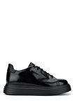 Tamer Tanca Erkek Hakiki Deri Siyah Açma Sneakers & Spor Ayakkabı 698 1139-6 ERK AYK SK24-25 SIYAH ACMA