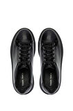 Tamer Tanca Erkek Hakiki Deri Siyah Açma Sneakers & Spor Ayakkabı 698 1139-6 ERK AYK SK24-25 SIYAH ACMA