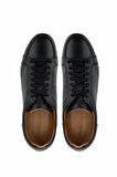 Tamer Tanca Erkek Hakiki Deri Siyah Floter Sneakers & Spor Ayakkabı 04 BNS011 ERK AYK SK24-25 SIYAH FLTR