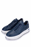 Tamer Tanca Erkek Hakiki Deri Lacivert Sneakers & Spor Ayakkabı 381 20549 ERK AYK SK24-25 LACIVERT