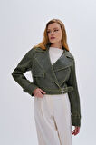 Valmenti Kadın Hakiki Deri Olive Deri Mont 616 Z-4011 BN DERIMONT SK24/25 OLIVE