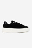Valmenti Kadın Siyah Süet Sneakers & Spor Ayakkabı 1050 01 BN AYK SK24-25 SIYAH SUET