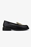 Valmenti Kadın Hakiki Deri Loafer Ayakkabı 1029 01 BN AYK SK24-25 SYH ANL/LEOPAR TAY