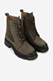 Valmenti Kadın Hakiki Deri Yeşil Casual Bot 599 05 BN BOT SK24-25 HAKI NBK